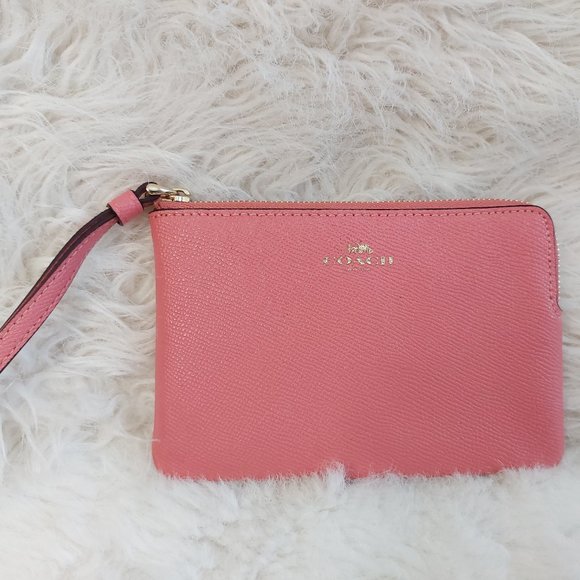 Coach 58032 Women's Pink Leather Mini Bag/Wristlet - Picture 1 of 9